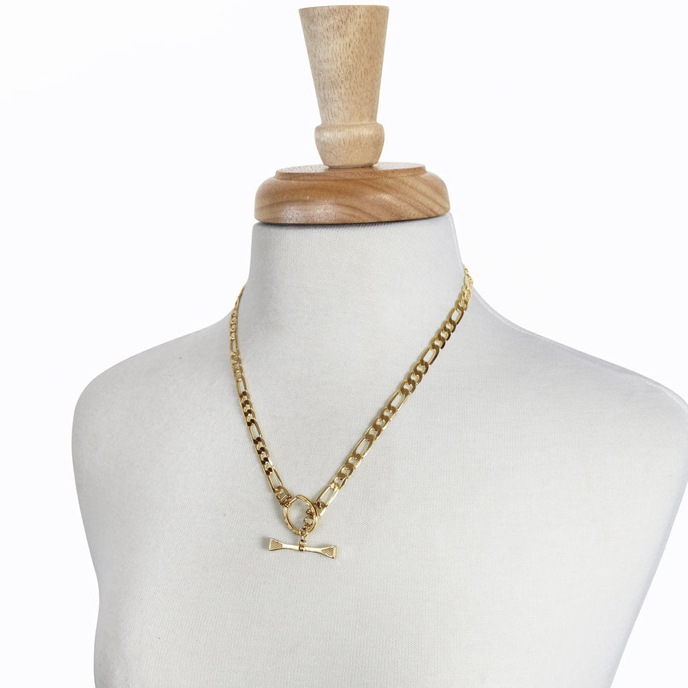 Cortina - Cuban Chain Horseshoe Bracelet in Gold