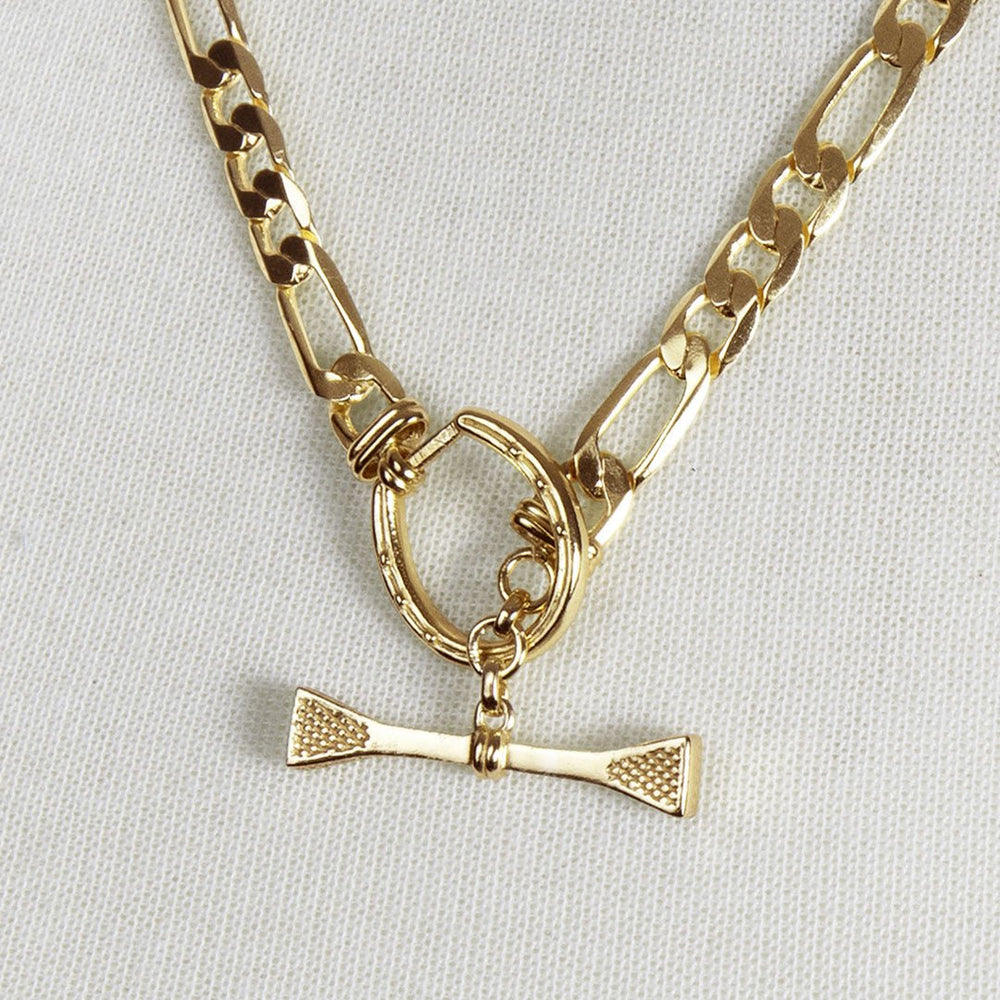 Cortina - Cuban Chain Horseshoe Bracelet in Gold