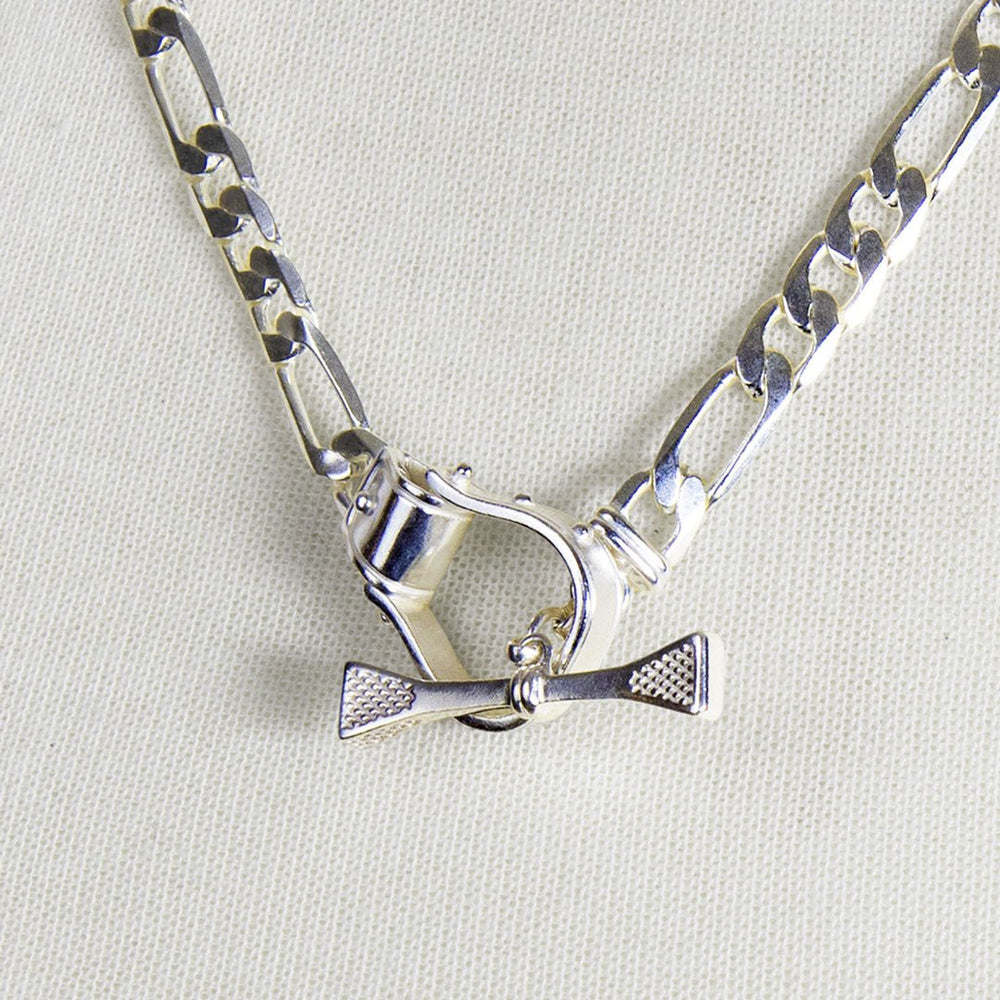 Cortina - Cuban Chain Western Necklace in Silver