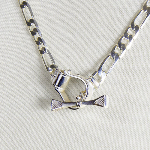 Cortina - Cuban Chain Western Necklace in Silver