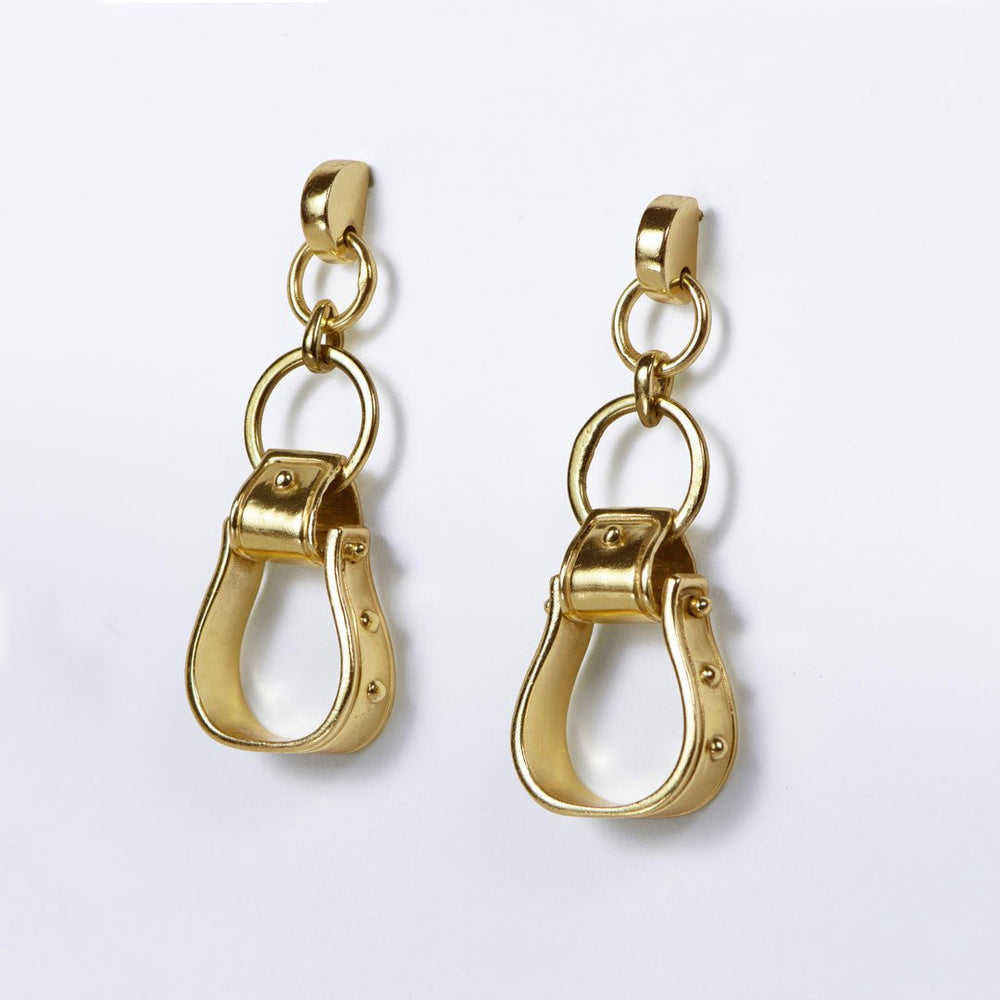 Cortina - Cuban Chain Western Stirrup Bracelet in Gold
