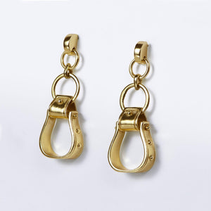 Cortina - Cuban Chain Western Stirrup Bracelet in Gold