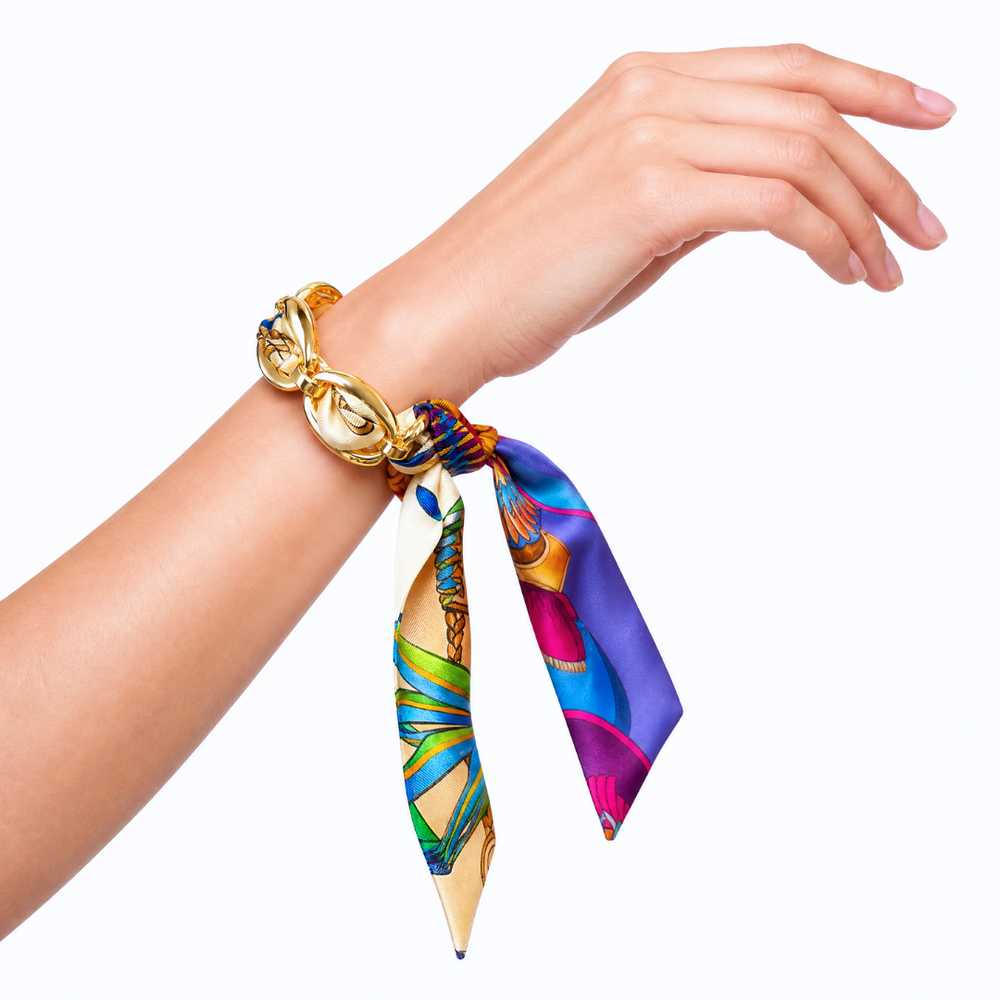 Rubans du Cheval Vintage Scarf Cuff Bracelet