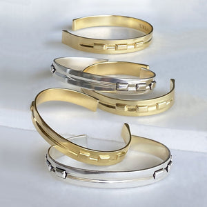 Derby Day - Equestrian Horseshoe Cuff Bracelet in Silver