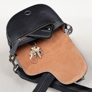 Signature Saddle Bag - Luxury Leather in Black