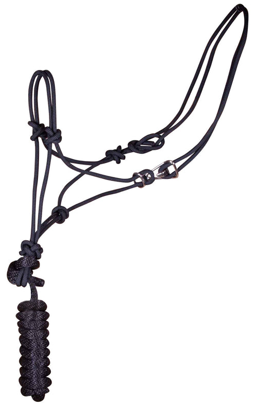 Easy-On Clip Nylon Rope Horse Halter with Lead