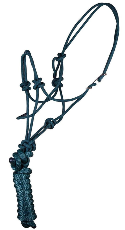 Easy-On Clip Nylon Rope Horse Halter with Lead