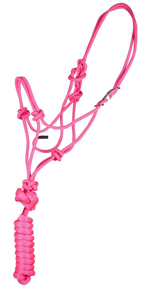 Easy-On Clip Nylon Rope Horse Halter with Lead