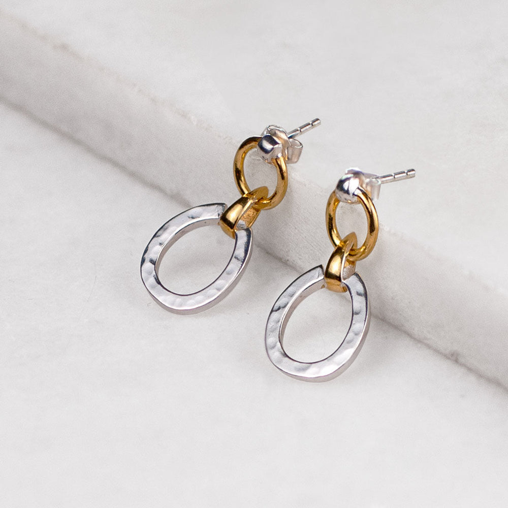 Equinox - Equestrian Horseshoe Earring Two Tone