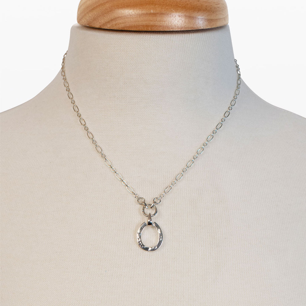 Equinox- Equestrian Horseshoe Necklace in Silver