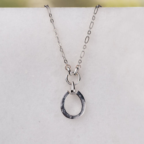Equinox- Equestrian Horseshoe Necklace in Silver