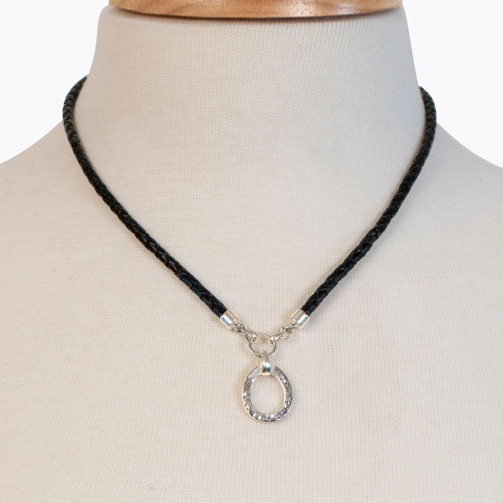 Equinox - Leather & Silver Equestrian Horseshoe Necklace