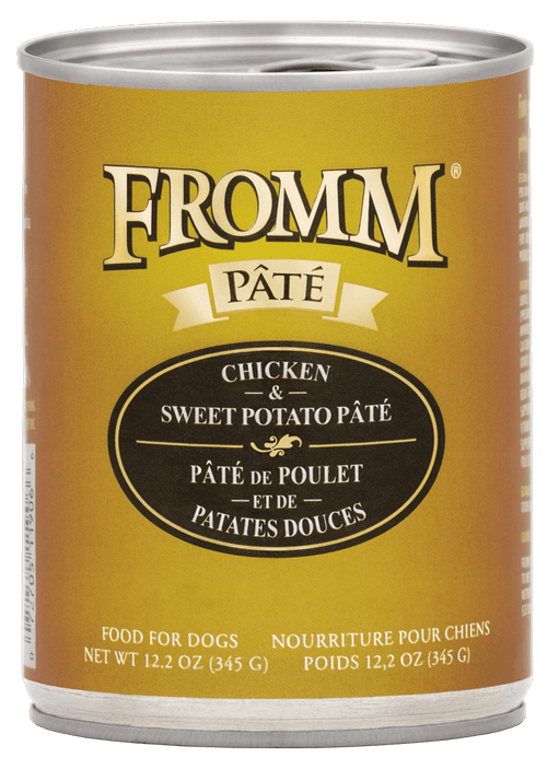 Fromm All Life Stages Grain Free Chicken & Sweet Potato Pate Wet Dog Can (12.2oz)