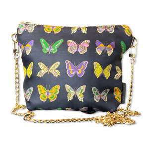 Farfalle Blue Vintage Scarf Crossbody Bag