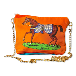 Couvertures et Tenues du Jour Orange Vintage Scarf Crossbody Bag