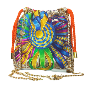 Rubans du Cheval Blanc Vintage Scarf Drawstring Crossbody Bag