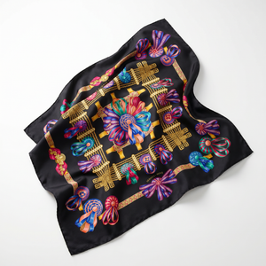 Rubans du Cheval Noir Vintage Scarf Travel Tissue Pouch