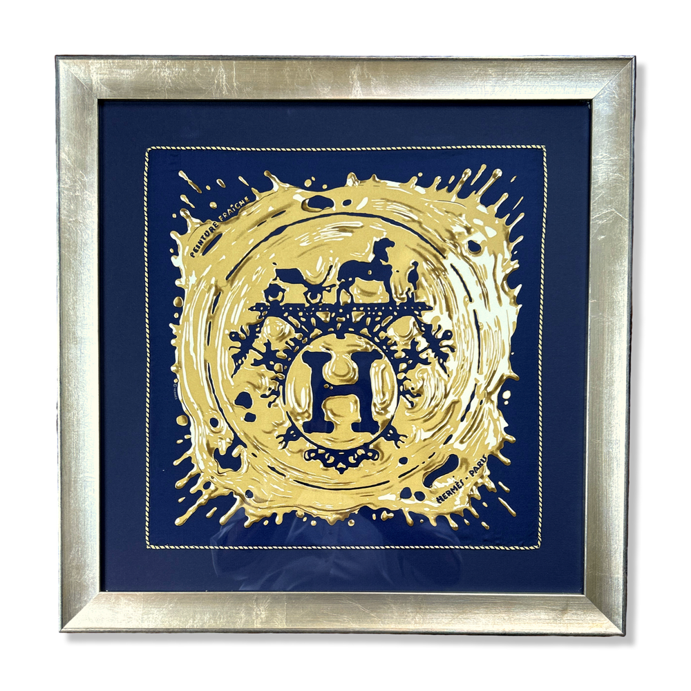 Peinture Fraiche Framed Vintage Silk Scarf 24"