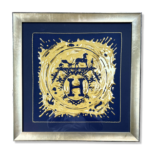 Peinture Fraiche Framed Vintage Silk Scarf 24"