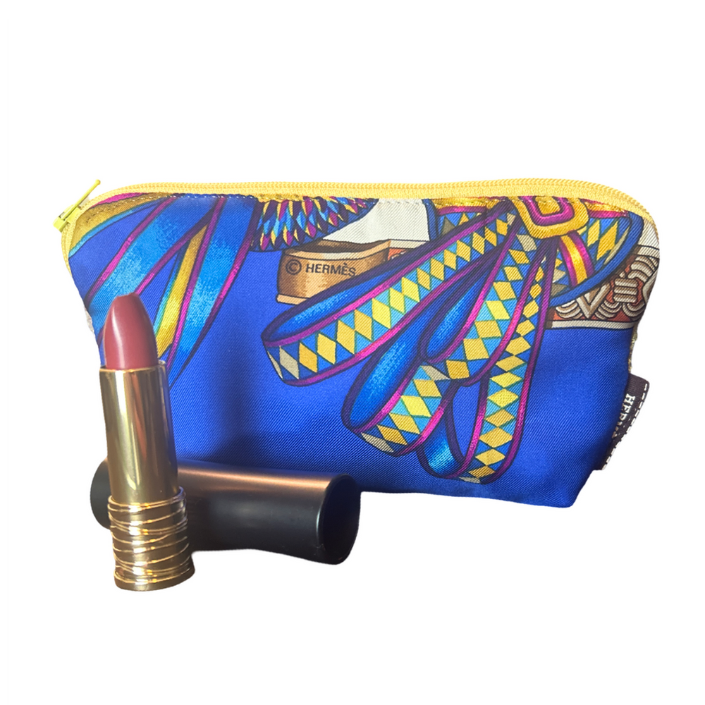 Rubans du Cheval Blanc Vintage Silk Scarf Beauty Bag