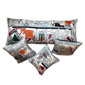 Trophées Vintage Silk Scarf Pillows