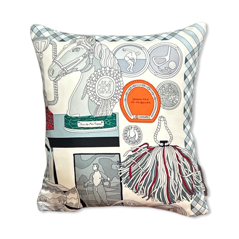 Trophées Vintage Silk Scarf Pillows
