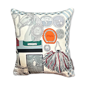 Trophées Vintage Silk Scarf Pillows