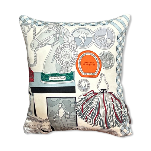 Trophées Vintage Silk Scarf Pillows