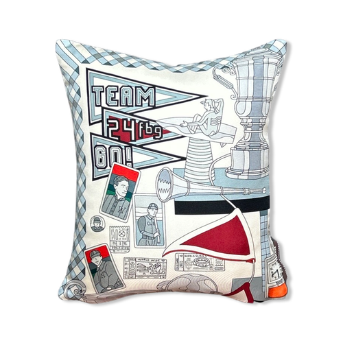 Trophées Vintage Silk Scarf Pillows