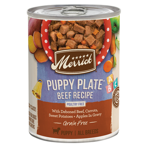 Merrick Grain Free Puppy Plate Beef Wet Dog Food (12.7oz)