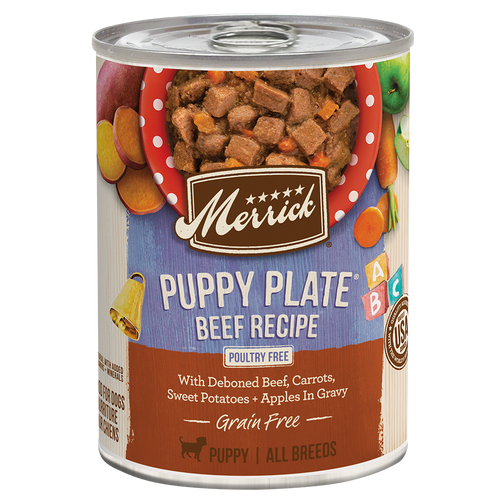 Merrick Grain Free Puppy Plate Beef Wet Dog Food (12.7oz)