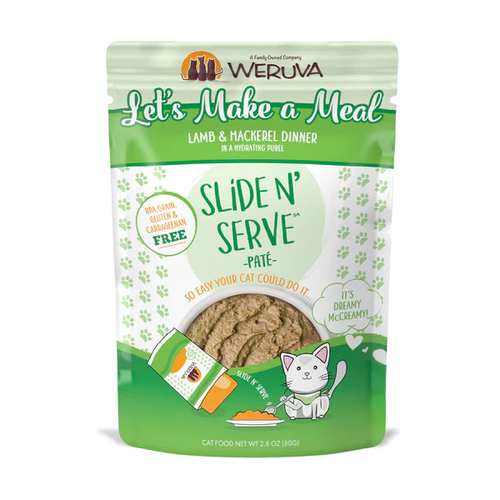 Weruva Adult Slide Let's Make a Meal Lamb and Mackerel Pate Cat Food (2.8oz)