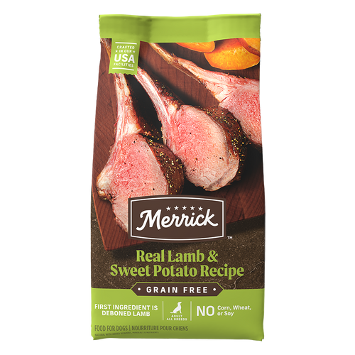 Merrick Grain Free Adult Lamb and Sweet Potato Dog Dry Food (4lb)