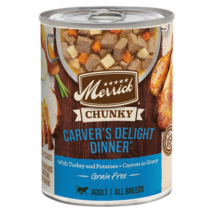 Merrick Chunky Grain Free Adult Carvers Delight Dinner Wet Dog Food (12.7oz)