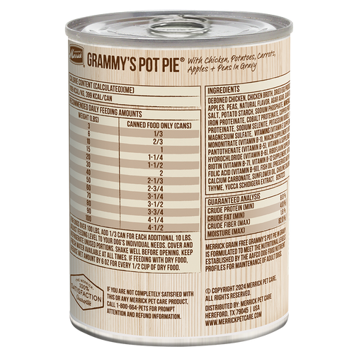 Merrick Grain Free Grammy Pot Pie Wet Dog Food (12.7oz)