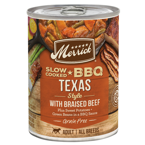 Merrick Slow Cooked Grain Free Adult Texas Beef Wet Dog Food (12.7oz)