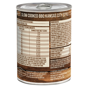 Merrick Slow Cooked Grain Free Adult BBQ Kansas City Pork Wet Dog Food (12.7oz)