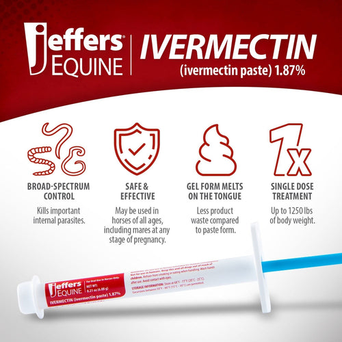 Ivermectin Horse Dewormer Gel, Apple Flavored