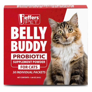 BELLY BUDDY Probiotic Supplement Packets for Cats – Multi-Strain Digestive & Immune Support