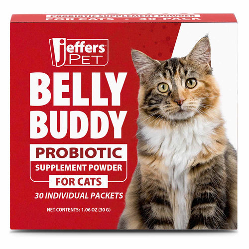 BELLY BUDDY Probiotic Supplement Packets for Cats – Multi-Strain Digestive & Immune Support