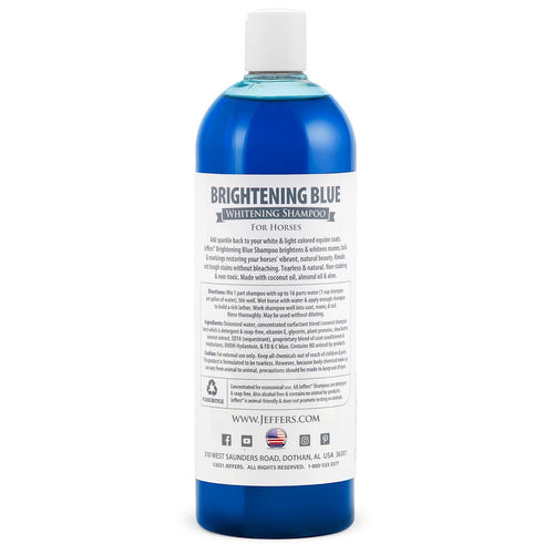 Equine BRIGHTENING BLUE Whitening Horse Shampoo