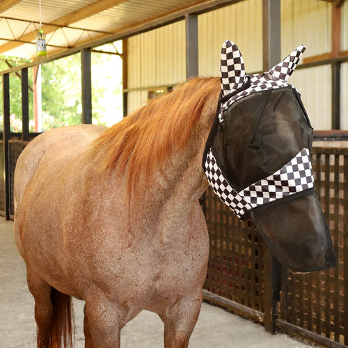 Expression Deluxe Mesh Horse Fly Mask with Ears and Nose
