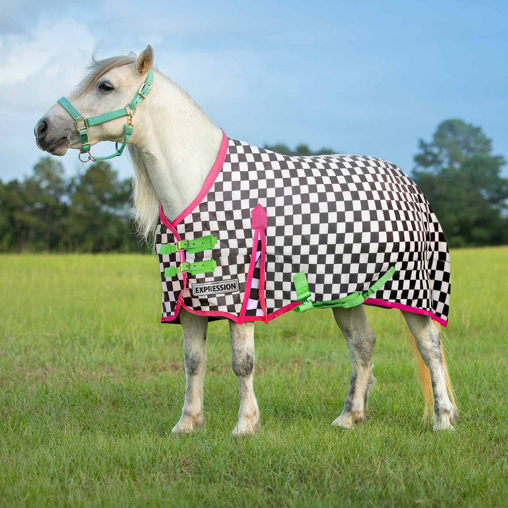 Pony 1200 Denier Medium Weight Standard Neck Turnout Blanket, 240g Fill