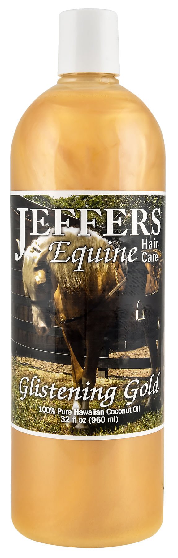 Equine Glistening Gold All-Natural Tearless Horse Shampoo with Pure Hawaiian Coconut Oil