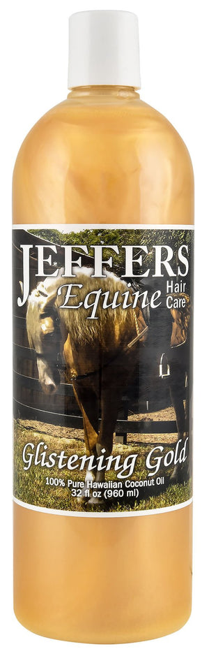 Equine Glistening Gold All-Natural Tearless Horse Shampoo with Pure Hawaiian Coconut Oil
