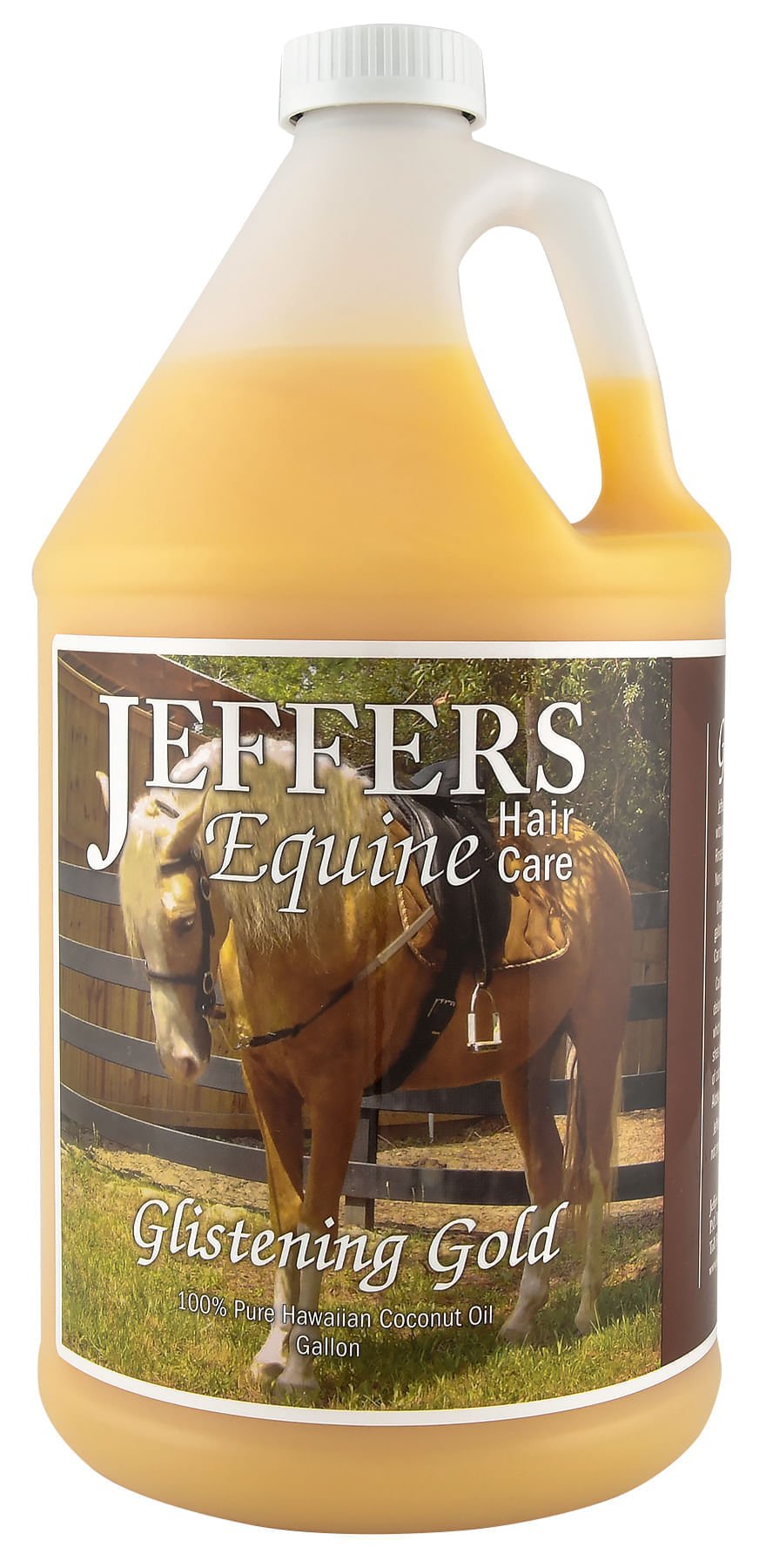 Equine Glistening Gold All-Natural Tearless Horse Shampoo with Pure Hawaiian Coconut Oil
