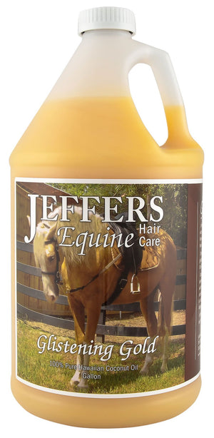 Equine Glistening Gold All-Natural Tearless Horse Shampoo with Pure Hawaiian Coconut Oil