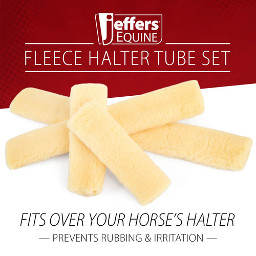 Horse Fleece Halter Tube, 4 Piece Comfort Set