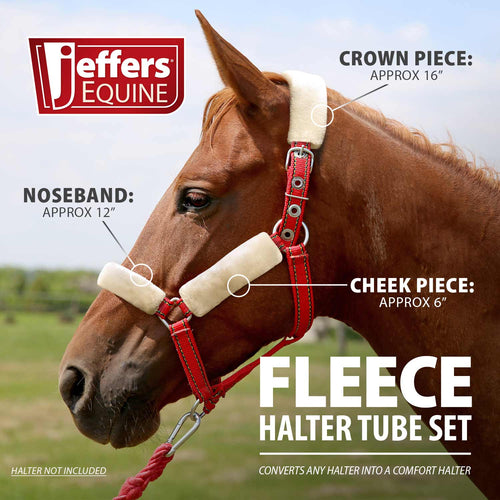 Horse Fleece Halter Tube, 4 Piece Comfort Set