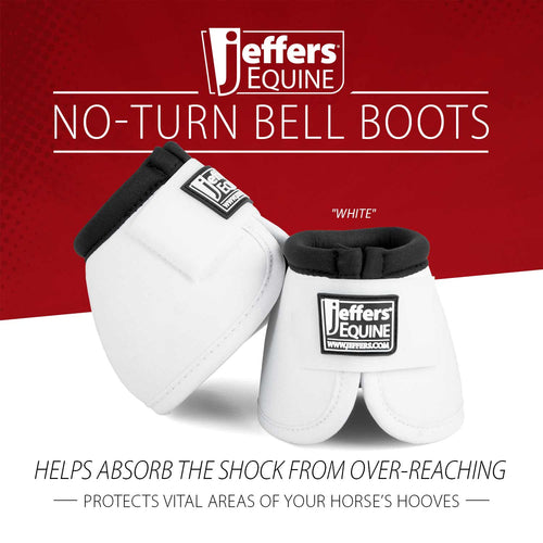 Jeffers No-Turn Bell Boots for Horses, Solid Colors, 2 ct